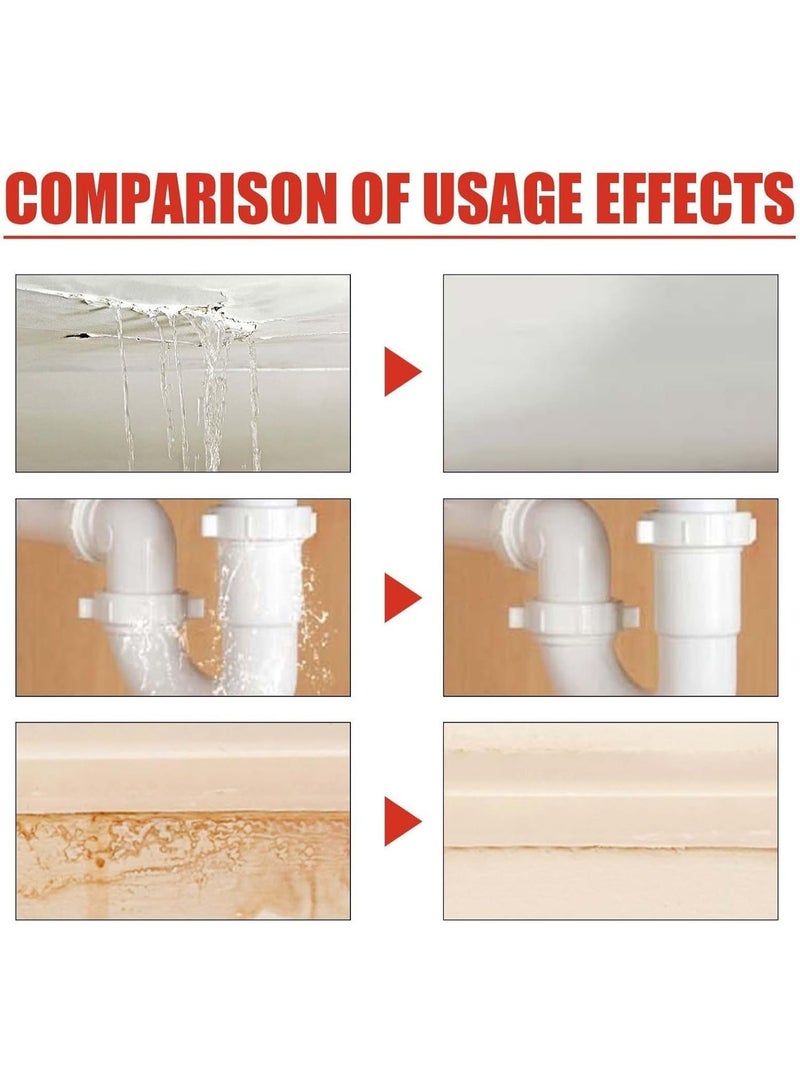 لاصق مقاوم للماء لسد الشقوق 300 غرام - غراء شفاف متعدد الأغراض مع فرشاة لملء الشقوق والوصلات والفجوات في الجدران والأسقف والبلاط والمناطق المعرضة للرطوبة - Image 2